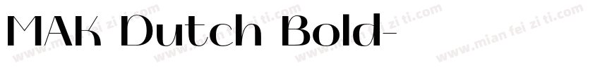 MAK Dutch Bold字体转换